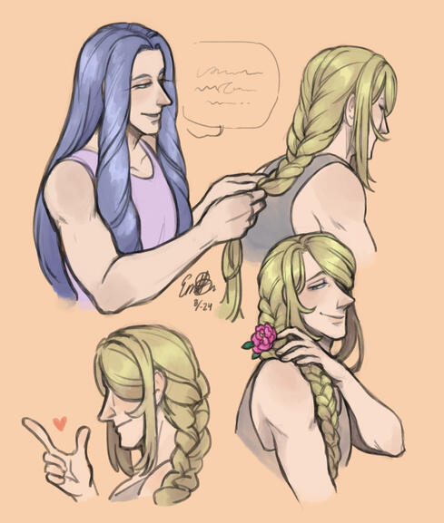 Colored sketch + Bust/Half body/Headshot + 3 extra characters