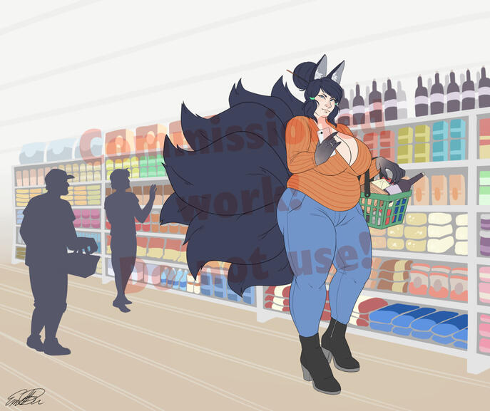 Lineart + Base color + Full body + Extra custom character (silhouettes) + Simple background