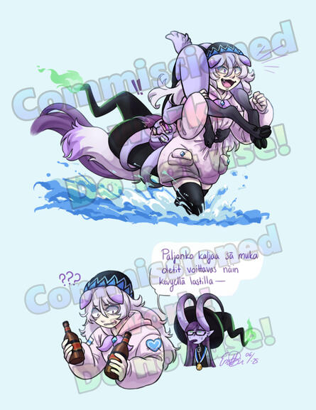 Soft line + 3 extra characters