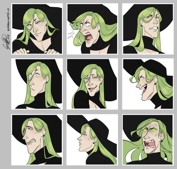 Lineart + Base color + Multiple extra characters + Bust (Expression sheet)