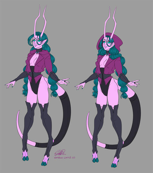 Character ref sheet: Full body + Custom clothing option